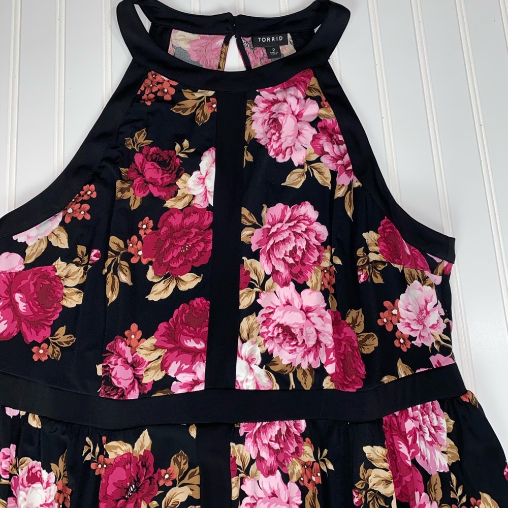 Torrid Black High Neck Skater Dress 2 - Picture 5 of 10